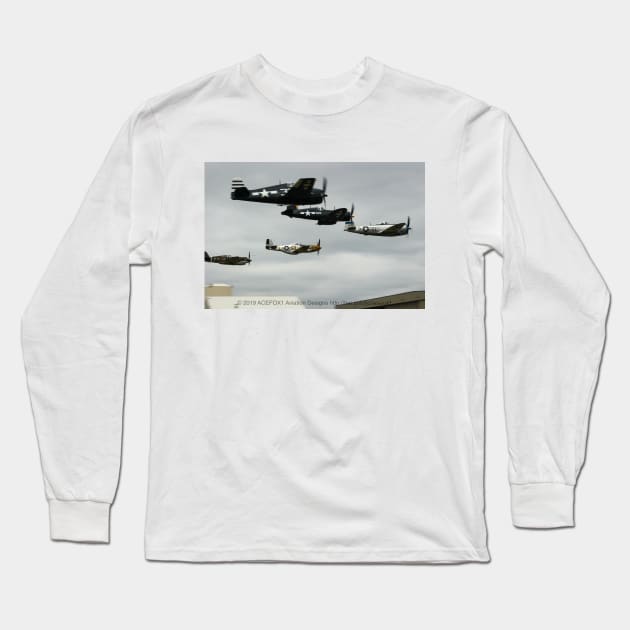 Americans Warbirds of WW2 Long Sleeve T-Shirt by acefox1